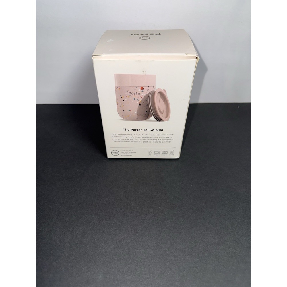 W&P Porter 12oz Ceramic To Go Mug--PINK Terrazzo Limited Edition (NEW in Box)